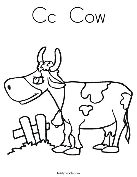 Cow with Spots Coloring Page