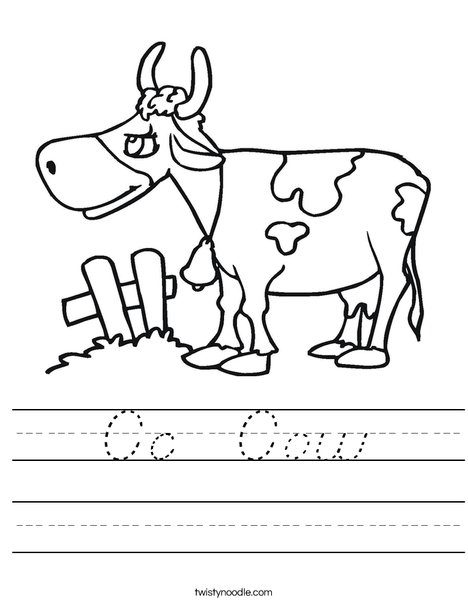 Cow with Spots Worksheet