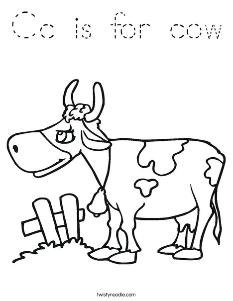 Cow with Spots Coloring Page