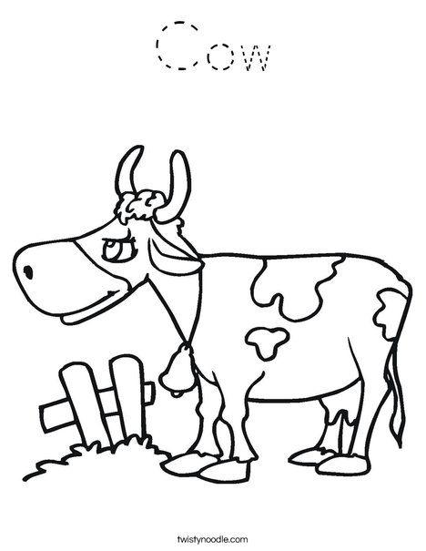 Cow with Spots Coloring Page
