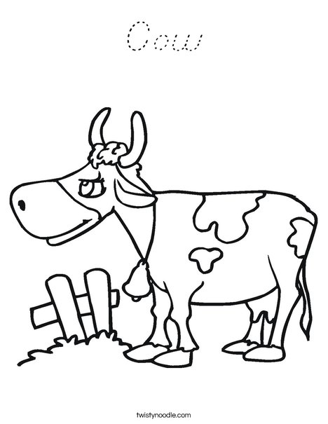 Cow with Spots Coloring Page