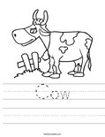 Cow Worksheet
