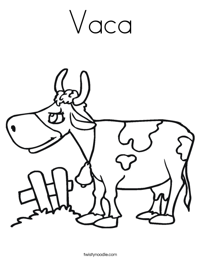 Vaca Coloring Page