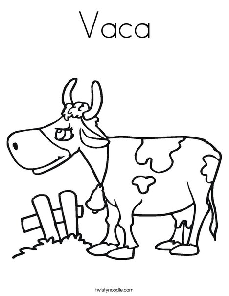 Cow with Spots Coloring Page