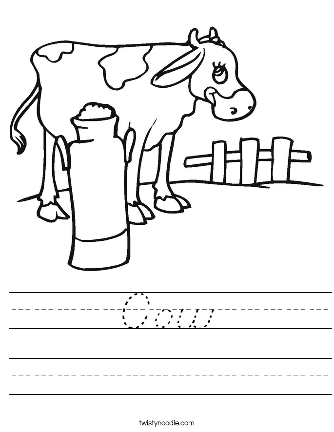 Cow Worksheet