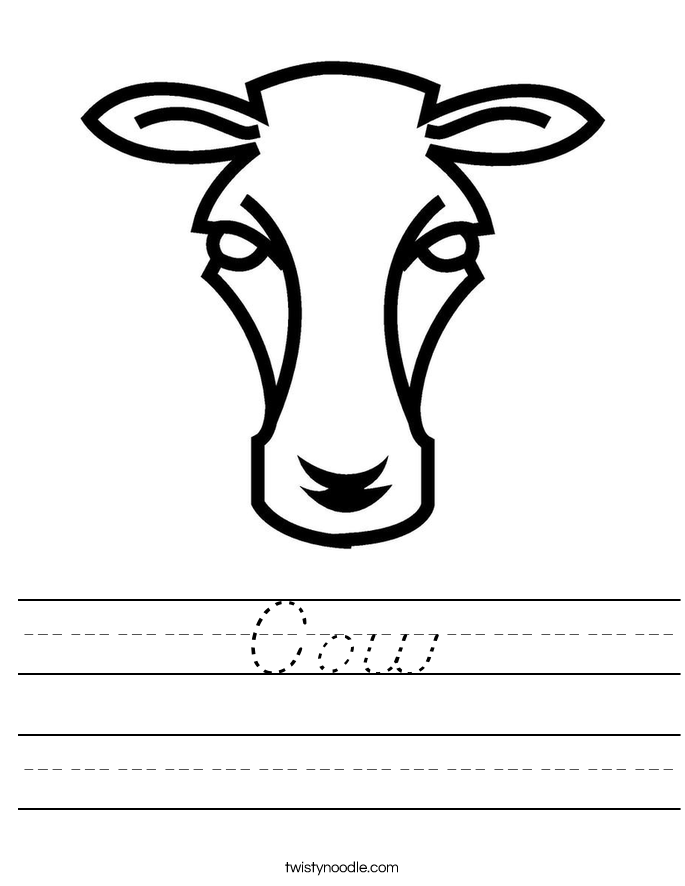 Cow Worksheet