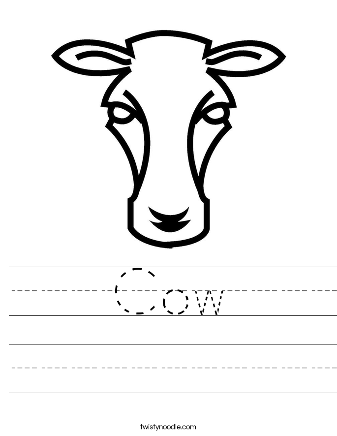 Cow Worksheet