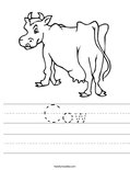 Cow Worksheet