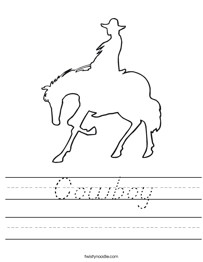 Cowboy Worksheet