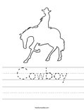Cowboy Worksheet