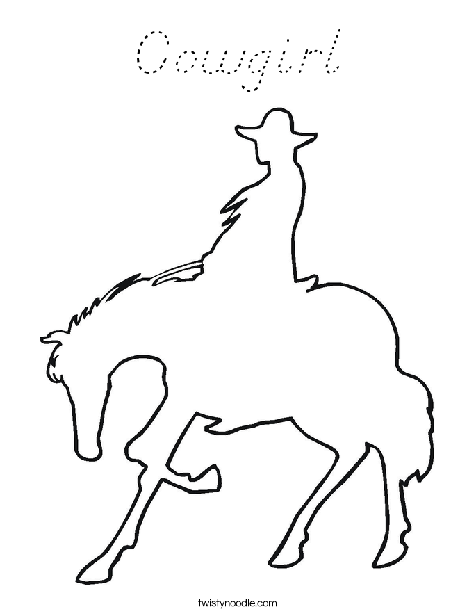 Cowgirl Coloring Page
