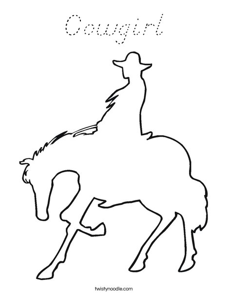 Cowboy on a Horse Coloring Page
