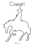 CowgirlColoring Page