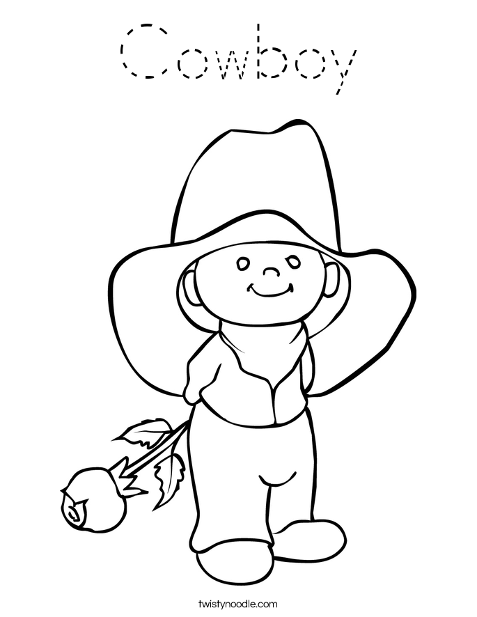 Cowboy Coloring Page