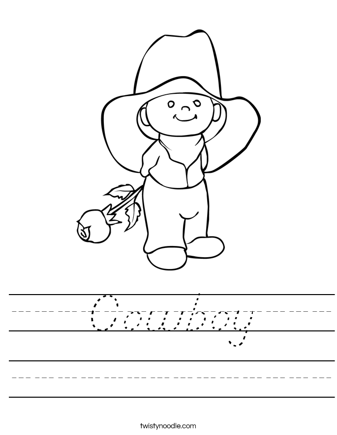 Cowboy Worksheet