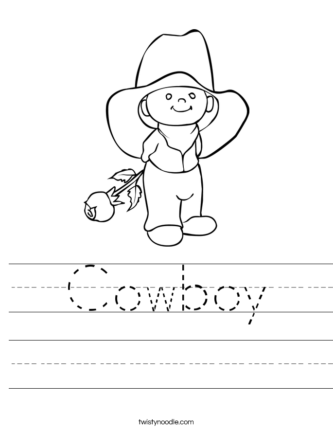 Cowboy Worksheet