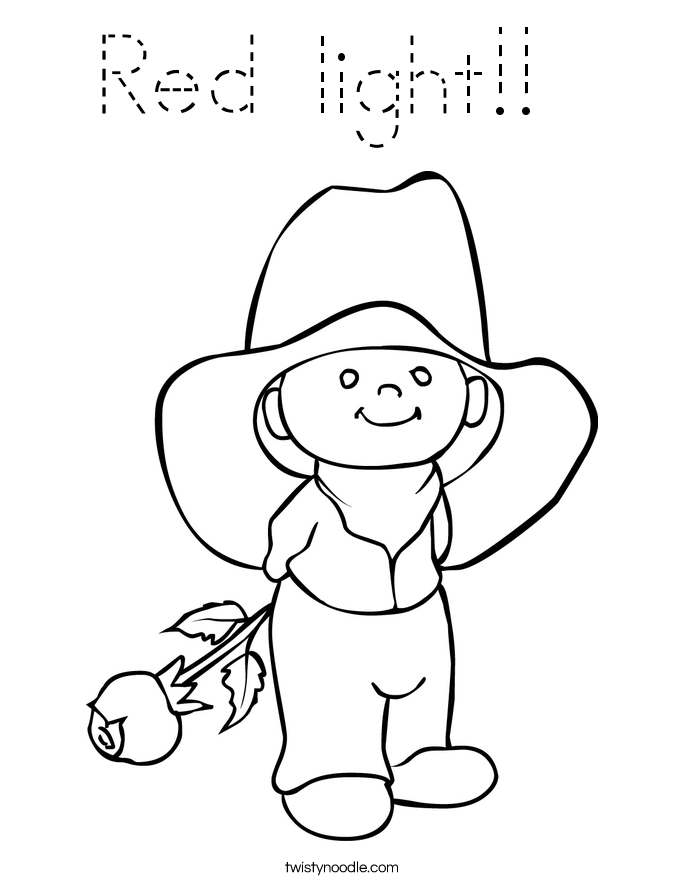 Red light!!  Coloring Page