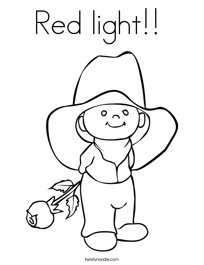 Red light!!  Coloring Page