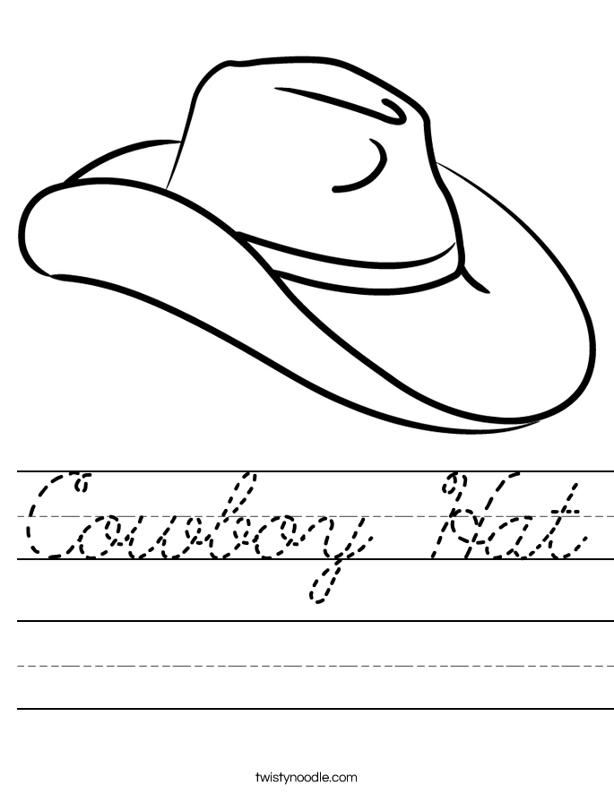 Cowboy Hat Worksheet