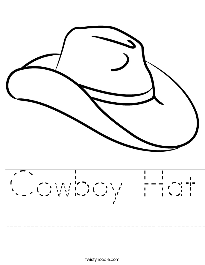 Cowboy Hat Worksheet - Twisty Noodle