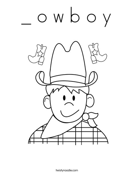 Cowboy Coloring Page