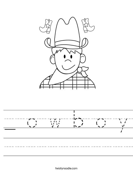 Cowboy Worksheet