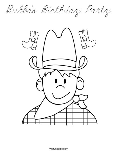 Cowboy Coloring Page