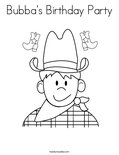 Bubba's Birthday Party Coloring Page