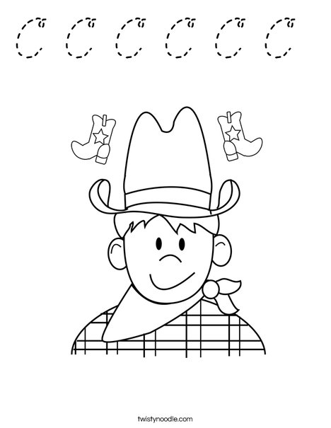 Cowboy Coloring Page