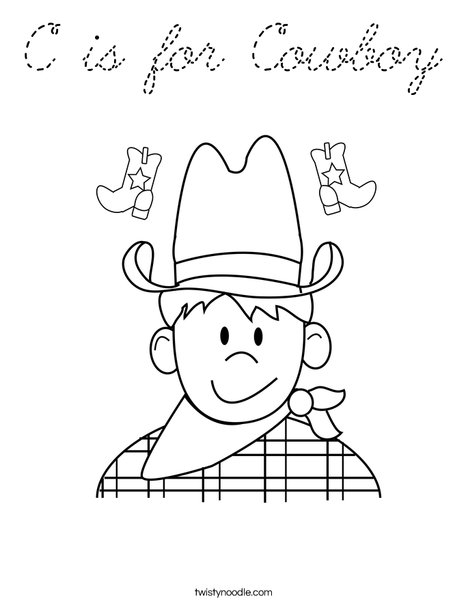 Cowboy Coloring Page
