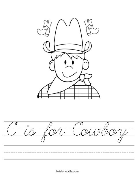 Cowboy Worksheet