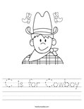 C is for Cowboy Worksheet