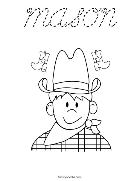 Cowboy Coloring Page