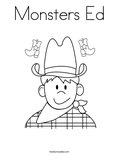 Monsters Ed Coloring Page