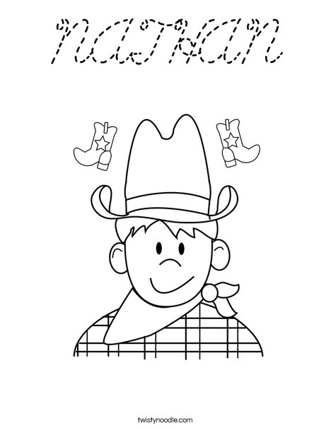 Cowboy Coloring Page
