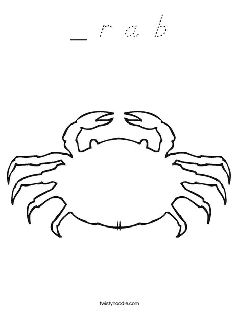 Blank Crab Coloring Page
