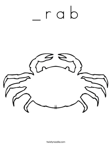 Blank Crab Coloring Page