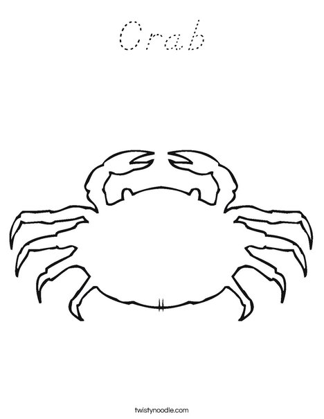 Blank Crab Coloring Page