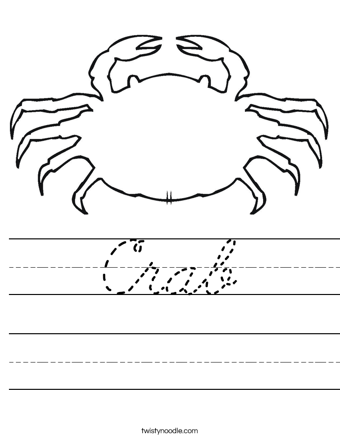 Crab Worksheet
