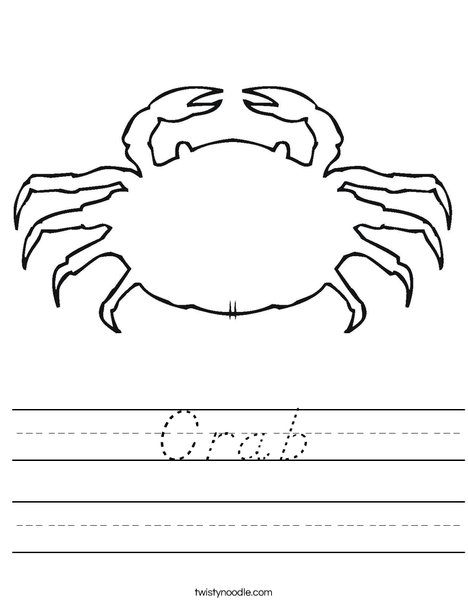 Blank Crab Worksheet