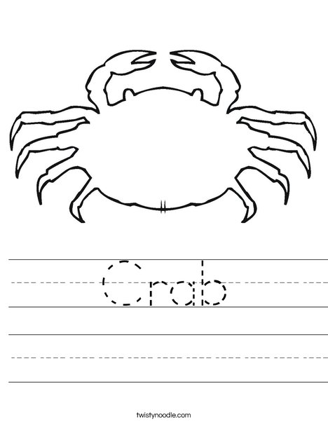 Blank Crab Worksheet