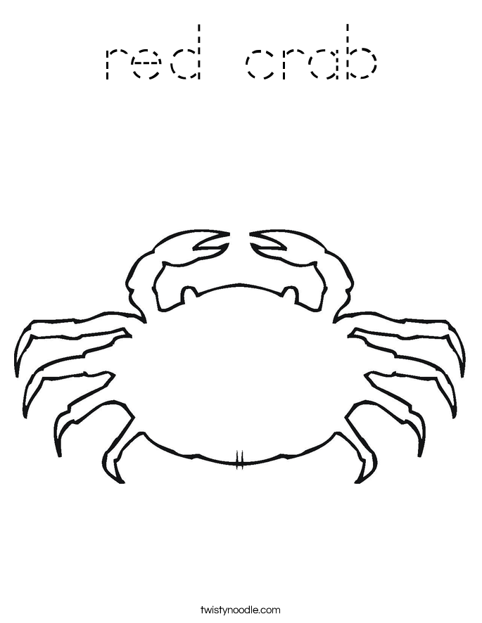 red crab Coloring Page