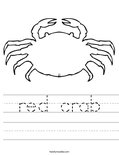 red crab Worksheet