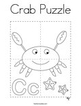 Crab Puzzle Coloring Page