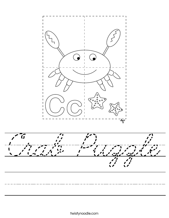 Crab Puzzle Worksheet