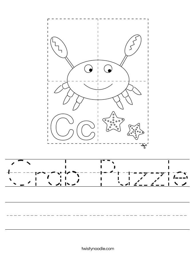 Crab Puzzle Worksheet