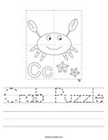 Crab Puzzle Worksheet