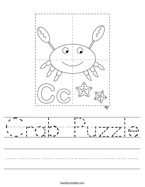 Crab Puzzle Worksheet