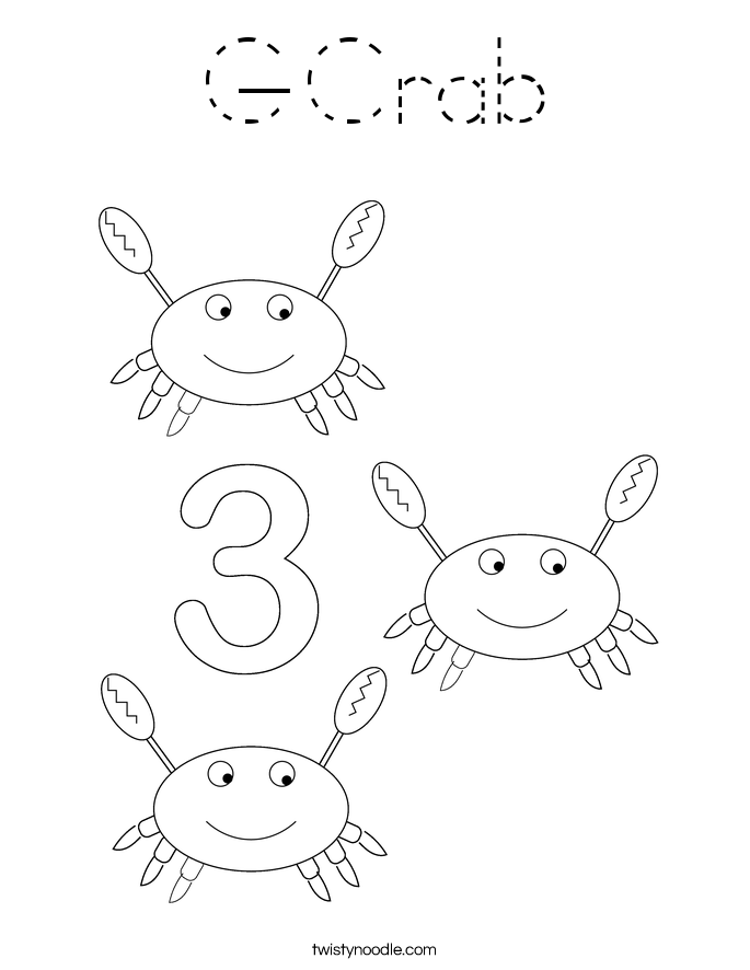 C-Crab Coloring Page