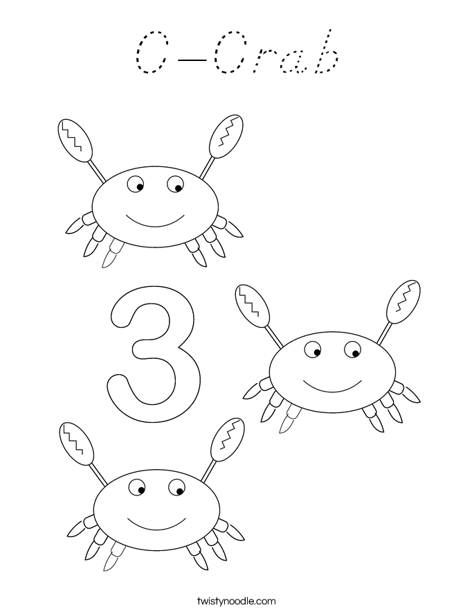C-Crab Coloring Page